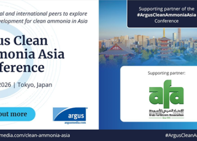 The Arab Fertilizer Association (AFA) is a supporting partner of the Argus Clean Ammonia Asia Conference, 2026 in Tokyo, Japan.